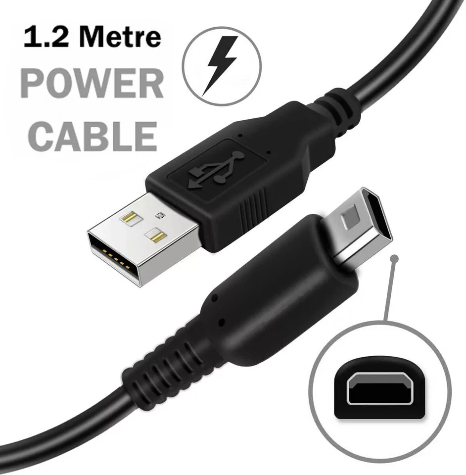 MARKENLOS Cable de carga Nintendo 3DS 3DS XL 2DS 2DS XL DSi NDSi XL USB cable cargador