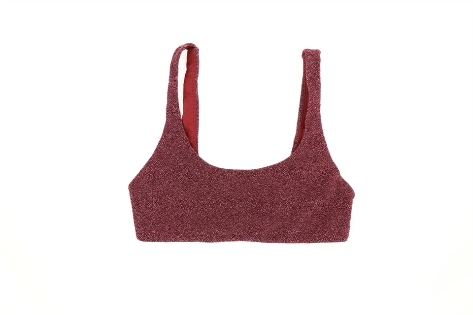 Top de bikini Mikoh 267379 para mujer traje de baño lúrex cuello talla S Foto 1 de 2