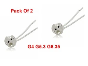 Halogen Glühbirne Lampenfassung G4 G5,3 G6,35 Keramik x2 - Bild 1 von 7