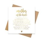 Mother of the bride card | gold foil poem wedding thank you for mum of the bride