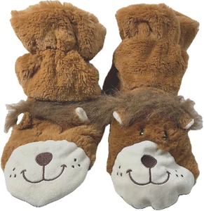 Cozy Hugs Lion Slippers Aromatherapy Sz 11 x4" Removable Pack Wheat Lavender - Picture 1 of 9