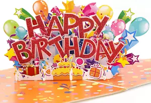 Pop up Birthday Card for Mom Daughter Dad Sister and Friend, Birthday Card for W - Picture 1 of 12