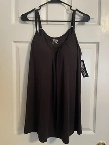 32° Degrees Women's Cool Flowy Padded Bra Cami Tank Top - Black - 2xl - Picture 1 of 7