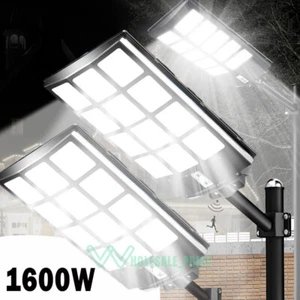 1600W LED Solar Street Lights Outdoor 24000000Lumens Solar Flood Light with Pole - Picture 1 of 30