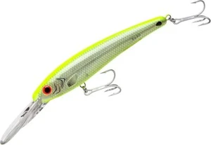 Bomber Lures Certified Depth Salt Troll Lure 30ft 8" 3oz Silver Flash/Chartreuse - Picture 1 of 1