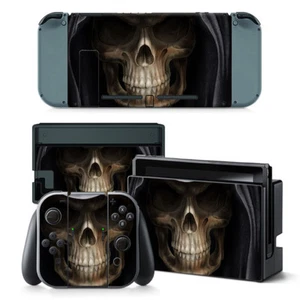 Nintendo Switch Skin Design Foils Sticker Protective Set - Grim Reaper Motif - Picture 1 of 1