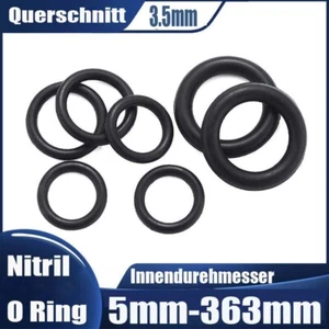 O Ringe Dichtringe Ø5-363mm Schnurstärke 3.5mm NBR 70 Dichtring Nitrile Rubber - Picture 1 of 15