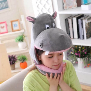 Cute Animal Plush Hat Hippo Headdress Novelty Party Dress Up Costume Prop - Picture 1 of 11