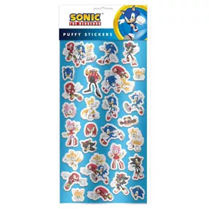 Sonic The Hedgehog Stationery Stickers Sheet 27 Puffy Stickers Party Bag Fillers - Picture 1 of 1