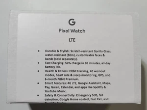 Google (GA02832-US) Pixel Watch LTE en acier inoxydable | bracelet en porcelaine ** a des taches - Photo 1 sur 8