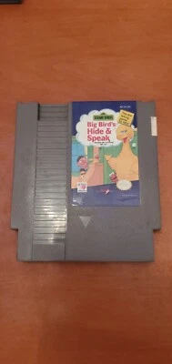 Sesame Street Big Bird Hide And Speak Nintendo NES Game Cartridge 1980s Japan - Image 1 of 2