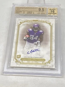 Cordarrelle Patterson 2013 Museum Collection Sig RC Auto #/50 GOLD BGS 9.5 POP2 - Picture 1 of 9