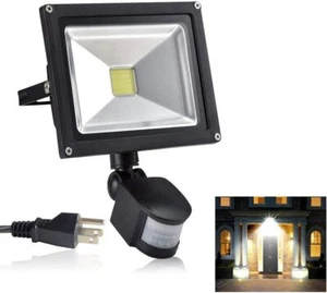 10W 20W 30W 50W Led Motion Sensor Flood Light Outdoor Pir Induction Lamp Pathway - Picture 1 of 33