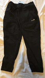 RUFIYO Women's Black Cargo Style Hiking Pants Size Large with Zippered Pockets - Picture 1 of 7