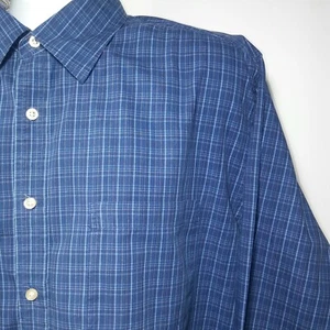 R&G London Robert Graham Herren Button Down Blau Langarm Fronttasche Größe XL - Bild 1 von 12