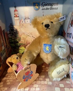 Steiff GIENGEN TEDDY SET 0162/00 replica 1906 Bear - Mother & Baby 1984 signed - Picture 1 of 12