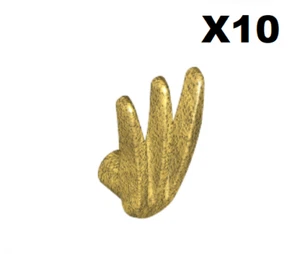 Lego ® Lot 10 Accessoire Minifig Griffe Main Ninjago or Gold Doré Claws 10187 - Picture 1 of 1