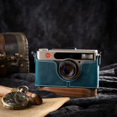 Genuine Real Leather Half Camera Case Bag Cover For Leica minilux 40 - Image 1 of 4