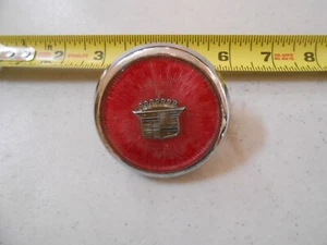 RARE ORIGINAL RED CADILLAC HORN CENTER INSERT FLEETWOOD DEVILL SEVILLE OLDER - Picture 1 of 6
