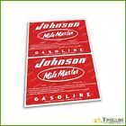 x2 Johnson Mile Master 1957 Big 6 Gallon Gas Fuel Tank Laminated Decals Stickers