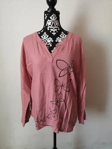 Bluse shirt oversize S rosa schmetterling Mädchen Damen Oberteil pullover - Bild 1 von 6