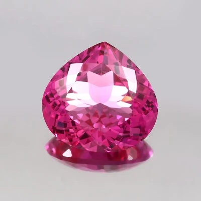AAA Hermoso Natural Ceilán Rosa Zafiro Corazón Piedra Preciosa Suelta Corte 25x25 MM Foto 1 de 4