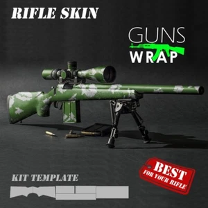 Camouflage Waffen Verpackung Skins Premium Vinyl Aufkleber Matt Gewehr vorgeschnitten Ber-3 - Bild 1 von 5