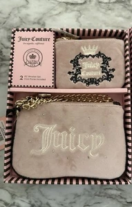Juicy Couture Juego de Muñequeras de 2 Piezas Free Love Rosa Heritage Bolsa Monedero - Imagen 1 de 1