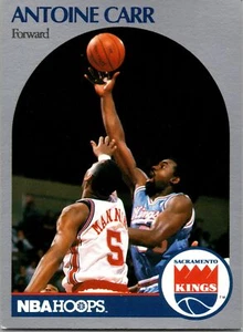 1991 Hoops 100 Superstars Antoine Carr #84 Sacramento Kings - Picture 1 of 2