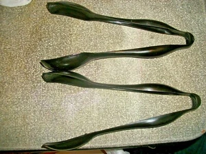 2 Nylon/Plastic Kitchen Tongs - Black - 10 1/2" Inches - Unbranded - Picture 1 of 3