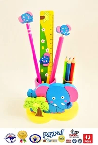Kids Boys Girls Pencils Arts Drawing Elephant Kinder Primary Early Learning Fun - Picture 1 of 4