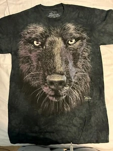 Camiseta The Mountain Negra Cara de Lobo Canino Tie Dye Camiseta Animales S, 2XL - Imagen 1 de 1