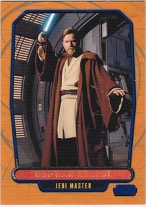 STAR WARS GALACTIC FILES SERIES 1 BLUE PARALLEL BASE 67 OBI-WAN KENOBI 058/350