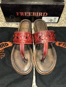 NEU Freebird Ledersandalen SHAY rot Damengröße 6 mit Karton - Bild 1 von 6