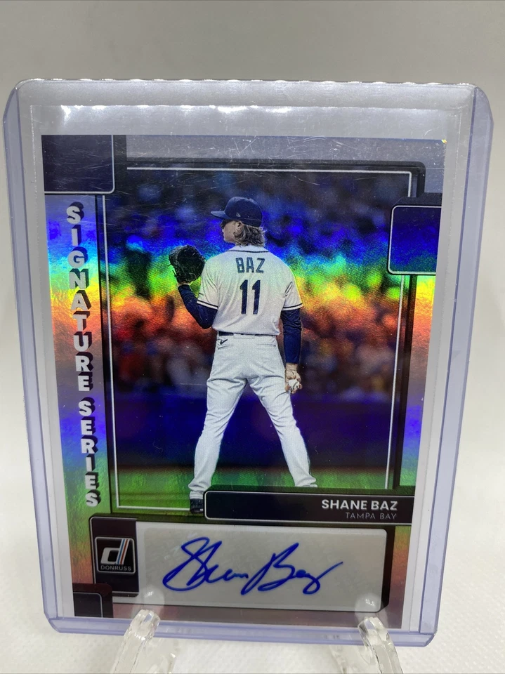 2022 Donruss Baseball Shane Baz Signature Series Auto #SS-SB Tampa Bay Rays RC - Image 1 of 2