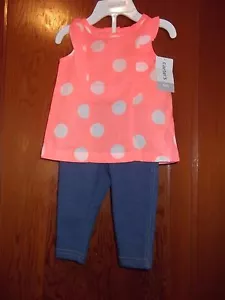 JUEGO DE ROPA DE JUEGO DE 2 PIEZAS CARTER - NIÑAS - CORAL BRILLANTE - TALLA 6 MOS. (BBLK-21-36) - Imagen 1 de 3