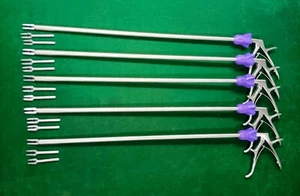 5pz Applicatore Clip SS Laparoscopica Mascella Piccola 10mmx45cm Strumenti Chirurgici CE - Foto 1 di 12