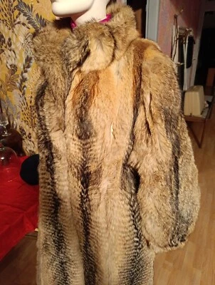 Pelz Mantel Fuchs Rot Langhaarig Lang Vintage Mode Pelzhaus LUCAS Trier 40 42 - Bild 1 von 4