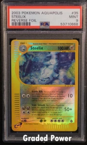 Aquapolis Reverse Holo Steelix PSA 9 REVERSE HOLO (0668) 35/147 Pokemon - Bild 1 von 1