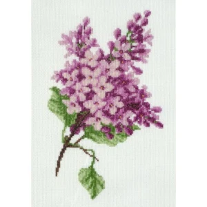 Lilac cross stitch embroidery kit *** FREE SHIPPING lilac branch counted cross - Picture 1 of 7