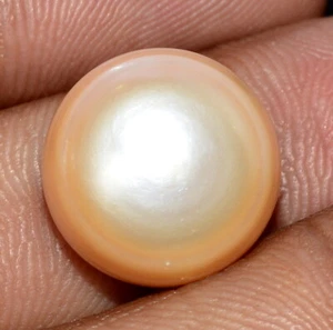 13.20 Cts Natural Fresh Water Pearl Round Cabochon 14 mm Loose Gemstone - Picture 1 of 5
