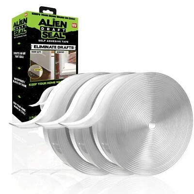 Alien Seal Transparent Weather Stripping Insulation Tape for Drafts - 3 Pack - Image 1 of 4