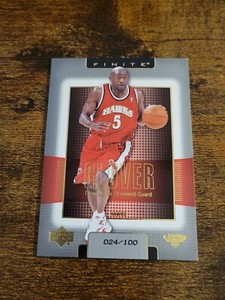 2003-04 Upper Deck UD Finite Gold /100 Dion Glover #6 SSP Hawks Short Print