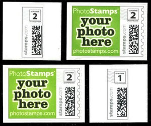 EE. UU. PHOTOSTAMPS STAMPS.COM 3CVP1 3CVP2 3CVP2a 3CVP3 conjunto de 4 variedades - Imagen 1 de 1