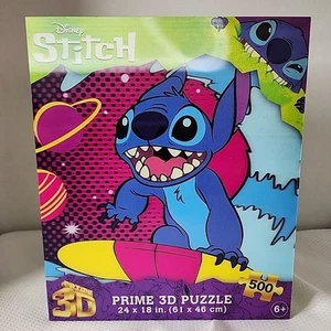 Prime 3D Puzzle Disney Lilo & Stitch 500 Piece 24"×18" NEW IN BOX - Picture 1 of 3