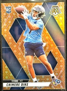2025 Panini Mosaic Chimere Dike RC Orange Honeycomb SSP/Case Hit Titans - Bild 1 von 2
