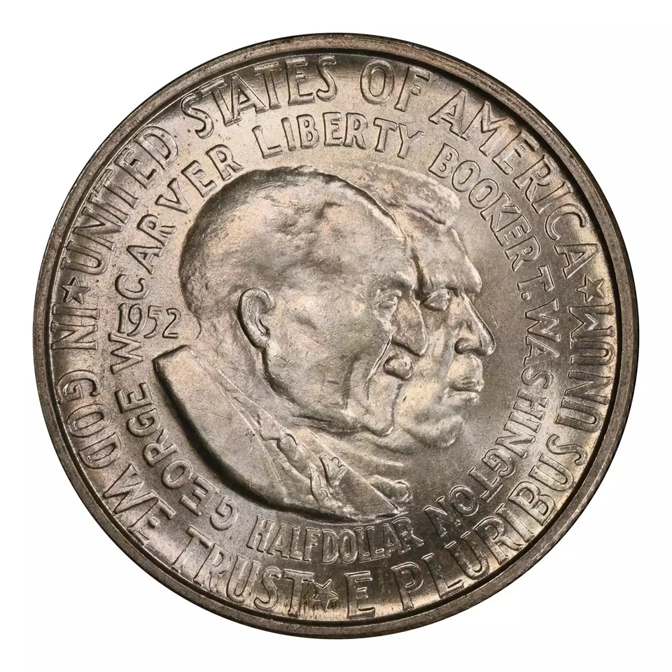 1952-D Washington-Carver Commemorative Silver Half Dollar PCGS MS66 - Image 1 of 4