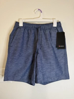 Lululemon Lululinen Pull-On Short 7" Casual Men Shorts Club Blue Size S NWT - Image 1 of 4