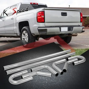 8Pcs 2" OD Custom DIY Mild Steel Exhaust Tubing Mandrel Bend Straight Pipe Kits - Picture 1 of 6