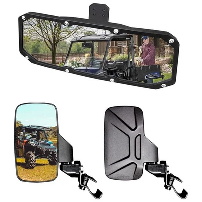 For Polaris Ranger 500 570 900 XP S UTV Center View Mirror & Side View Mirrors - Image 1 of 4